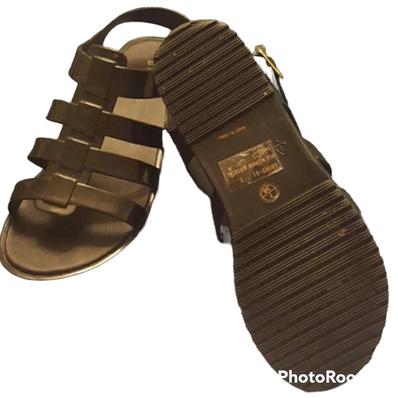 Bamboo black Jelly Sandals. Size 7 - Picture 3 of 4
